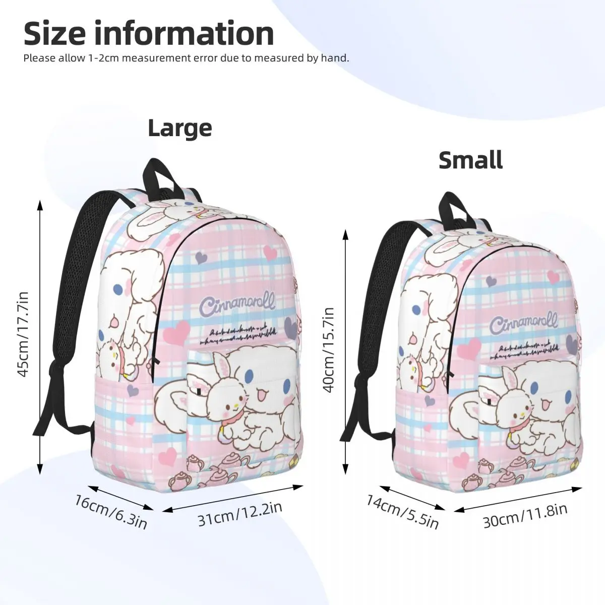 Sac à dos de dessin animé pour adolescents, sac à dos Cinnamoroll, primaire, lycée, étudiant, sports