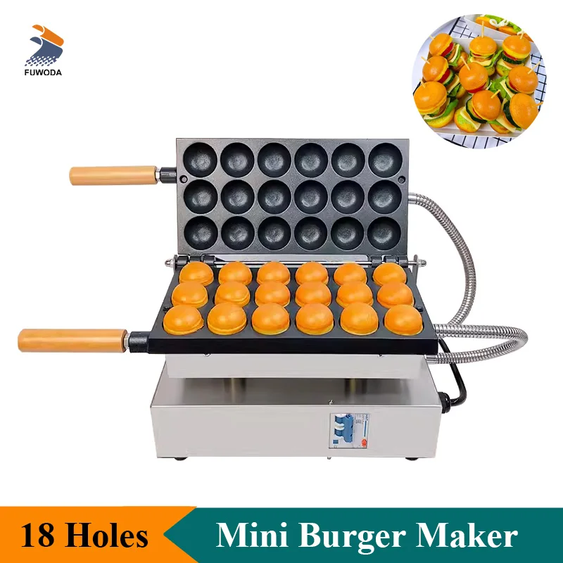 Non-stick Egg puff Making Machine 18pcs Egg Burger Waffleball Baker Stainless Steel Commercial or Household