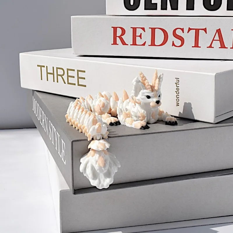 ثلاثية الأبعاد الطباعة القط التنين ألعاب مفصلية كاملة محاكاة التنين الصيني المشترك المنقولة نموذج لعبة الديكور سطح المكتب المنزلي