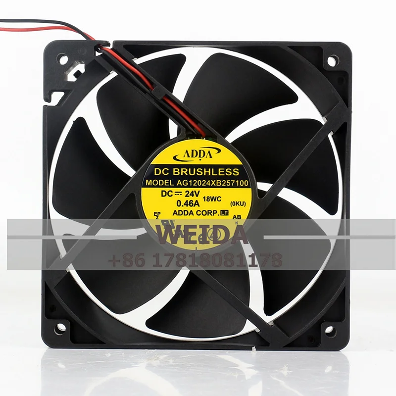 

AG12024XB257100/AG12024XB257B00 Вентиляторы корпуса ADDA DC24V 0,46A Вентилятор охлаждения с преобразованием частоты 12 см 12025 120*120*25 мм