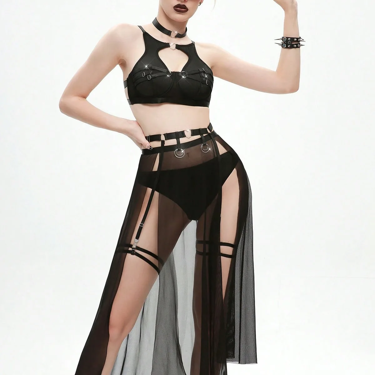 3 Pieces One Shoulder Bikini 2025 Women With Dress Swimsuit Female Solid Swimwear Summer Beach Wear Bathing Swimming Swim Suit