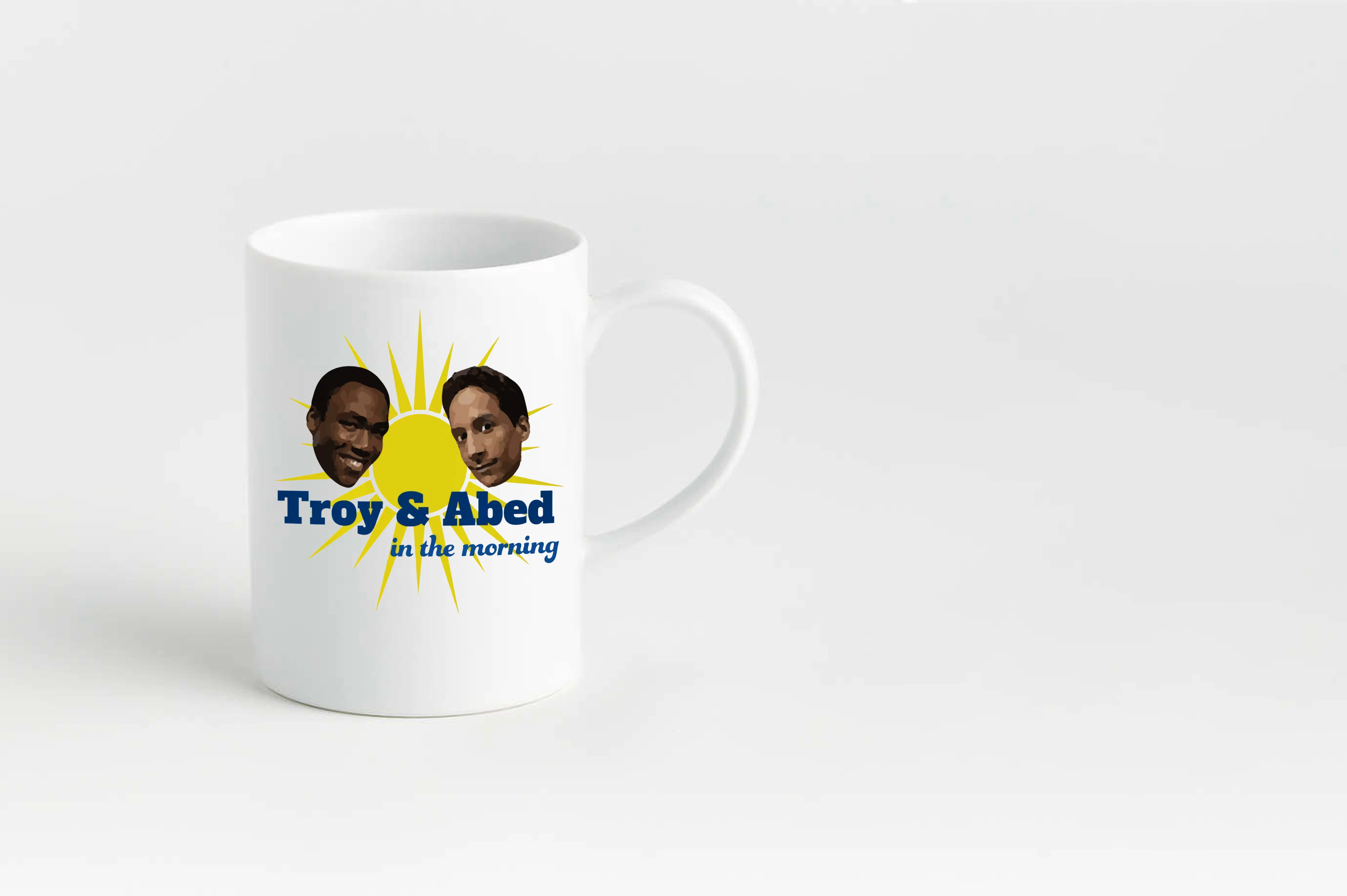 Troy and Abed in the Morning Mug Greendale Abed Nadir In the Morning Community bromance coffee cup Troy and Abed are best friend