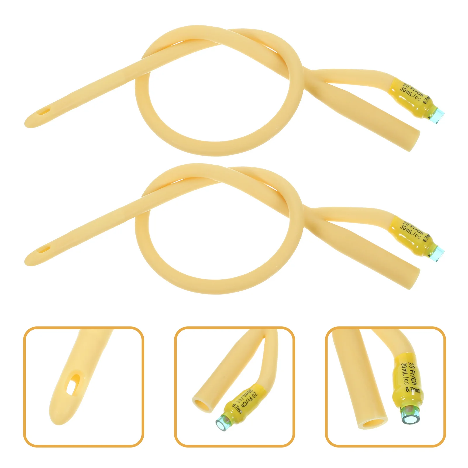 

12pcs Disposable Catheters Urethral Tube Dual Chamber Urine Pipe For Patient Bedridden Elderly Home Use 20Fr Safe Material