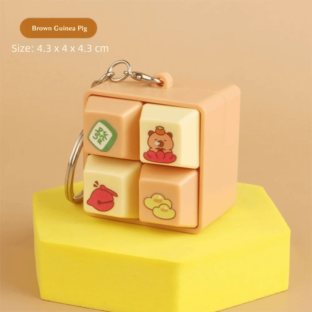 

Relaxing Cartoon Fidget Keychain Keys Button Keycap Squeeze Music Keychain DIY Keyboard Pass The Time Finger Keyboard Caps