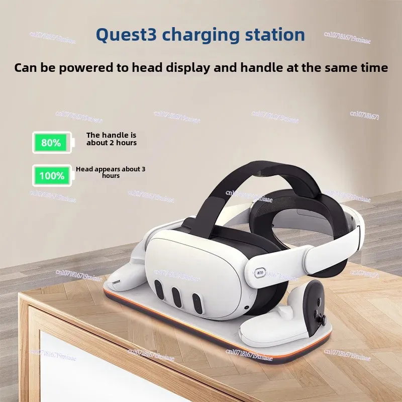 Quest3 Charging Station Magnetic Base Helmet Handle Charging Storage Fast Charging Safety