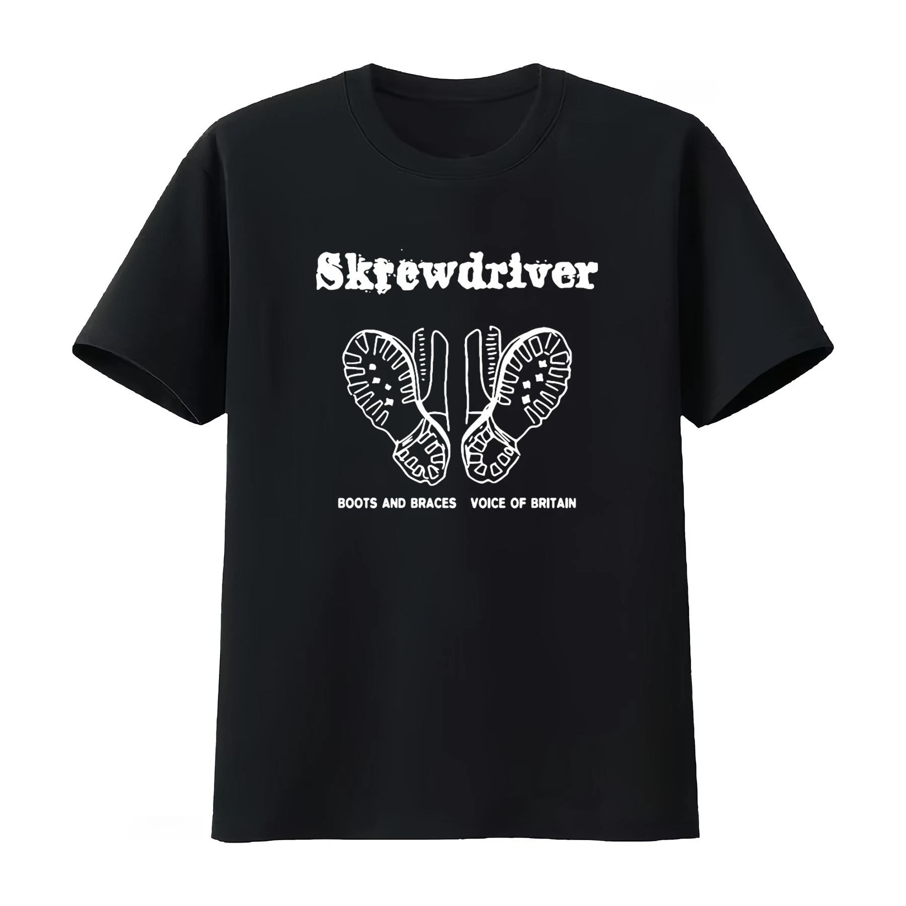 Screwdriver Inspired Boots and Braces Voice of Britain T Shirt Streetwear Graphic Men's Clothing Women's 2026 Summer New T Shirt