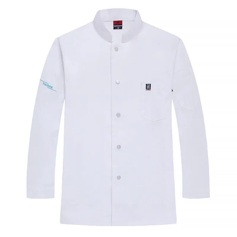 Chef Overalls Langarm und Kurzarm Küche Essen chinesischen Stil Koch Uniform 3/4 Ärmel schwarz