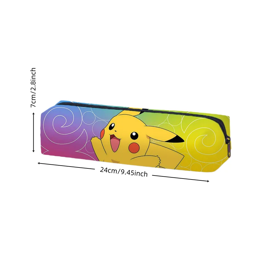 Pokémon Slim Single Zipper Pencil Pouch - Portable School Stationery Gift for Fans