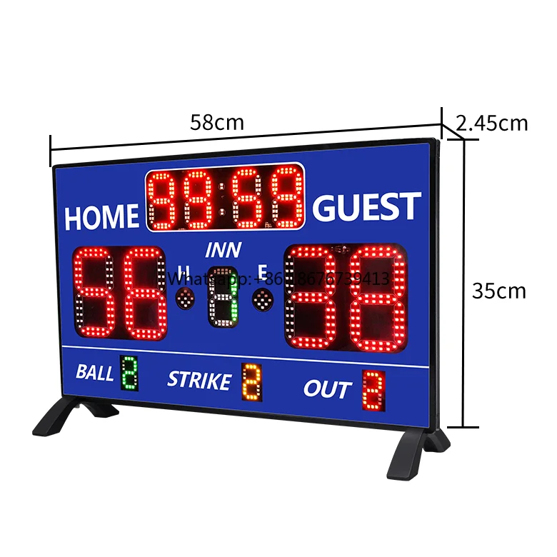 

Portable Sports Digital Baseball Softball LED Electronic Scoreboard With Timer Display for Training Game Score Record
