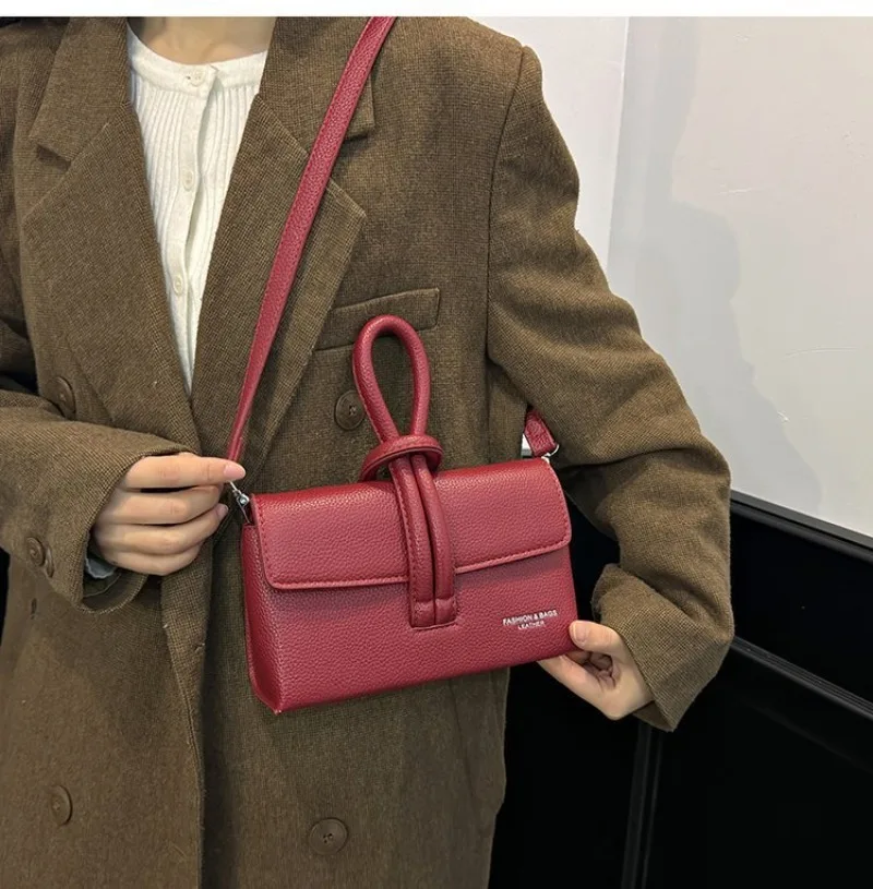 

Новая модная женская сумка 2026 года с узором личи – текстурированная квадратная сумка-тоут, универсальная ручная сумка, сумка через плечо, стильная дизайнерская сумочка