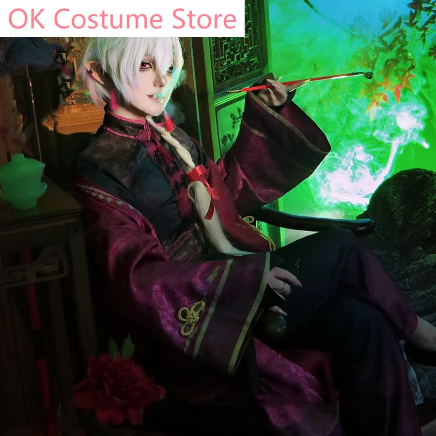 NIJISANJI Vtuber Kuzuha Cosplay Costume Halloween Garment of Traditional Chinese Style Outfits Women Men New Suit Wig Shoes