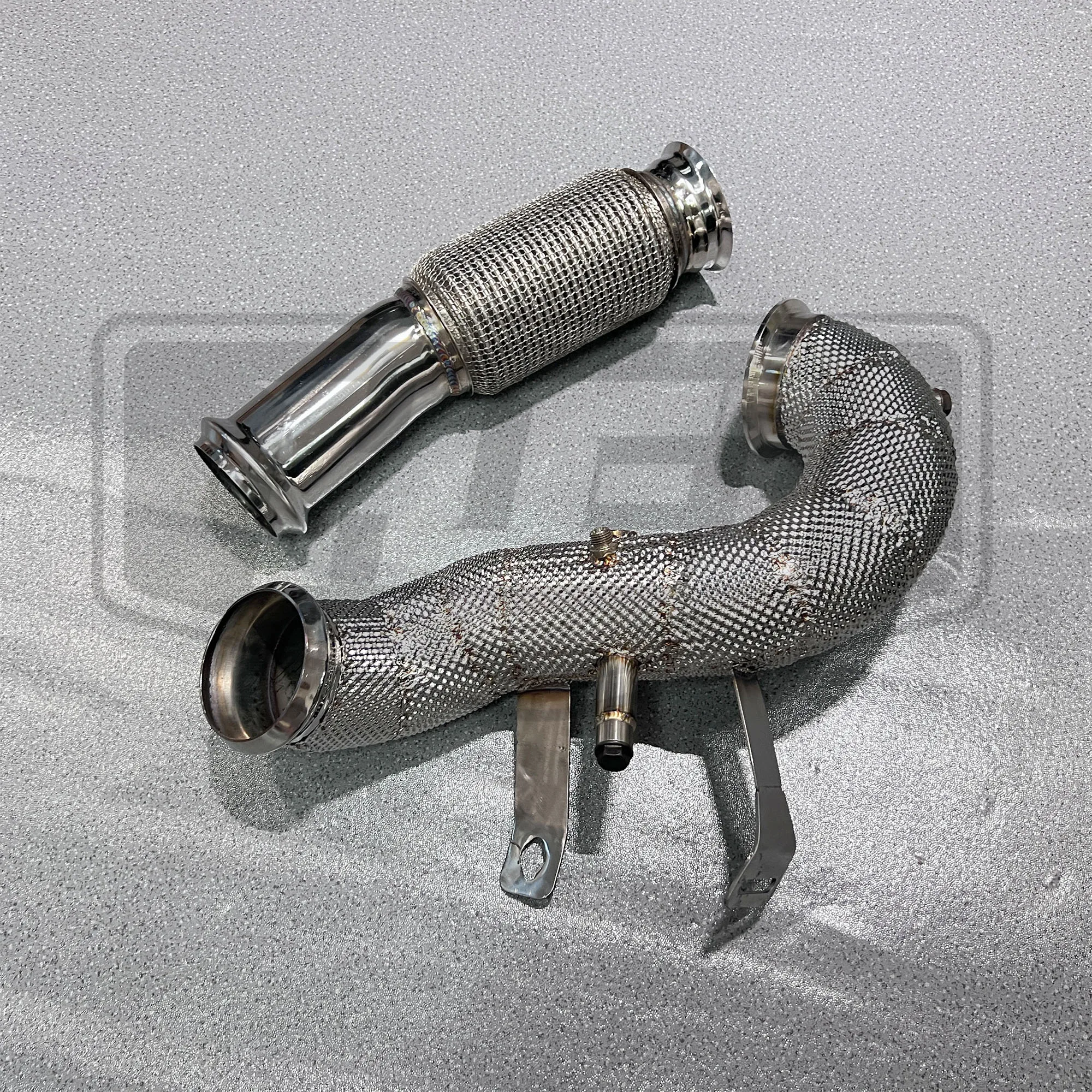 HEO exhaust downpipe for Mercedes-Benz A45 S W177/CLA45 S C118/GLA45 S H247 AMG 2.0T 2019-2023 downpipe straight pipes