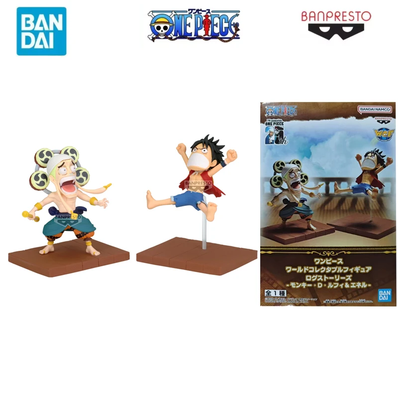 BANDAI Original One Piece WCF LOG STORIES Eneru Monkey D. Luffy Anime Action Figures Toys For Boys Girls Gift Model Ornaments