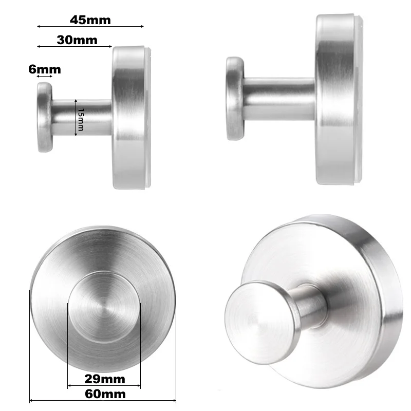 Picture 5: Bathroom Wall Hook Hanger Shower Adhesive Hook For Hanging Towel Stainless Steel Vacuum Suction Cup Hooks Shower Glass Hooks