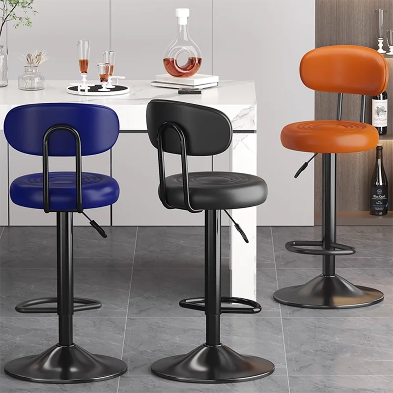 

High Minimalist Bar Chair Modern Swivel Comfortable Adjustable Bar Chair Luxury Nordic Sillas Para Barra De Cocina Furniture