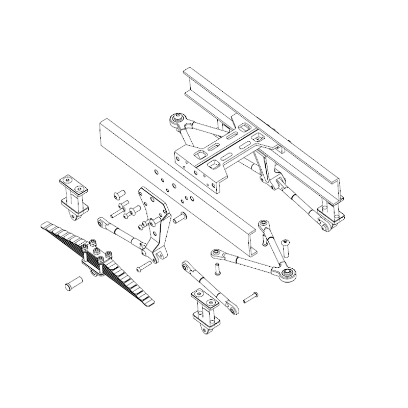 Lesu Modell Aktualisiertes Federungskit Pneumatische Ersatzteile für 1/14 RC Tamiya Man Hydraulische Traktoren Anhänger Ferngesteuerte LKWs RC-Autos – Detail 1