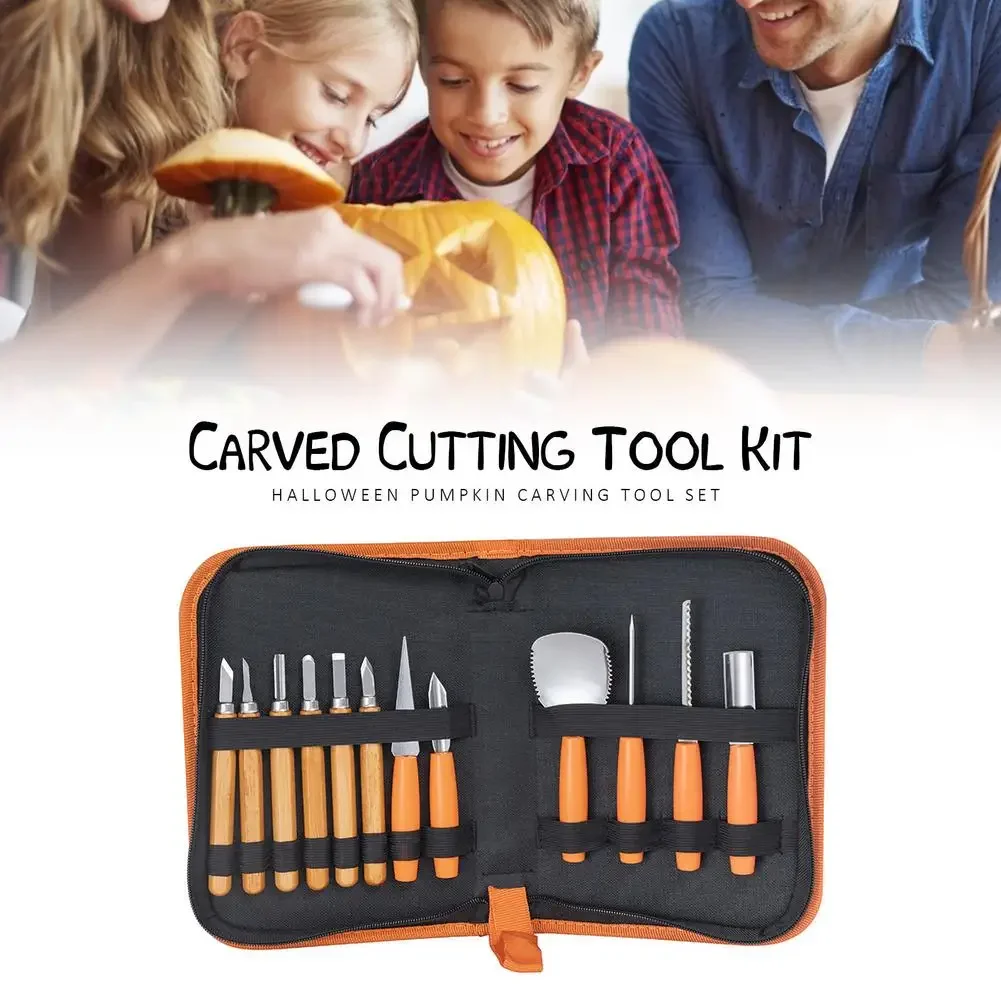 Cutting Tool Kit Professional Scraper Etching Set For Carving Lantern Decoration 12pcs Halloween Pumpkin Carving Tool Set Carved