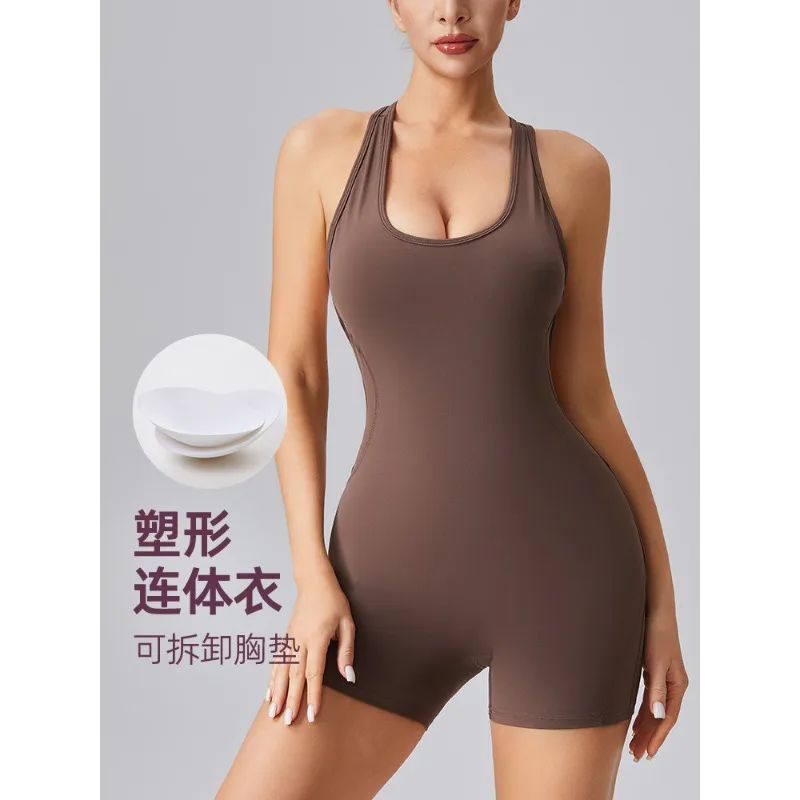 

High-Waist Yoga Suit with Chest Pad Bal Fitn Training Slimming Ort Pants Polyester Fabric Spring 2025 Collection