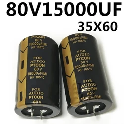 Amplificateur de puissance audio condensateur électrolytique, filtre de fièvre, 80V, 15000UF, 35*60mm, 15000UF, 80V, 105 °, 100V, 10000UF, 15000UF, 22000UF, 2 pièces