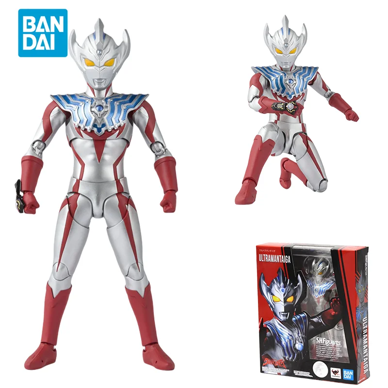 

Прямая поставка в точку, фигурка Bandai, оригинальная аниме модель ULTRAMAN SHF ULTRAMANTAIGA, коллекционные игрушки для детей, подарок