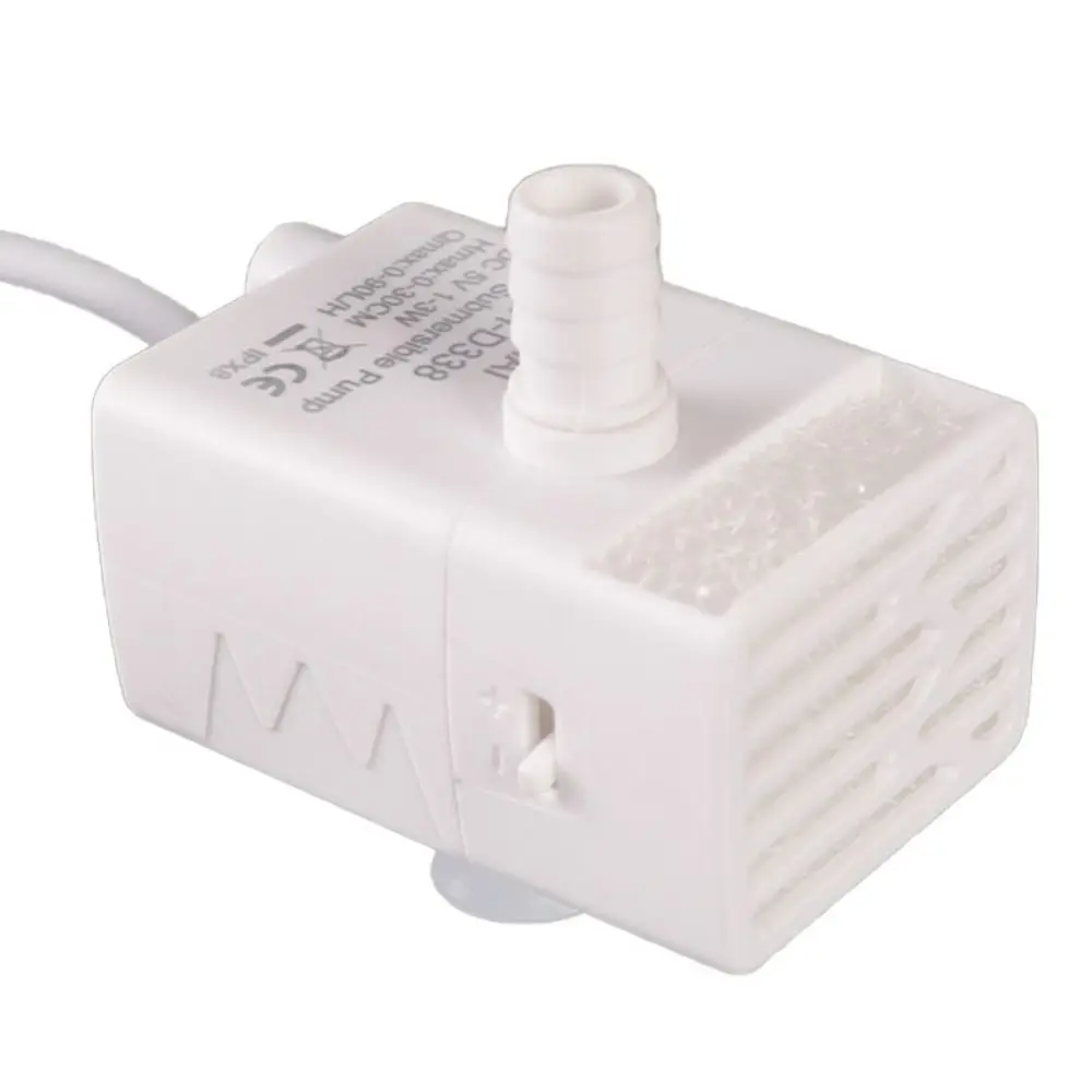 Ultra-quiet Pet Water Dispenser Pump 3 Suction Cups 5V Mini Submersible Pump Prevent Dry Burning Filter Pet Water Pump Aquarium