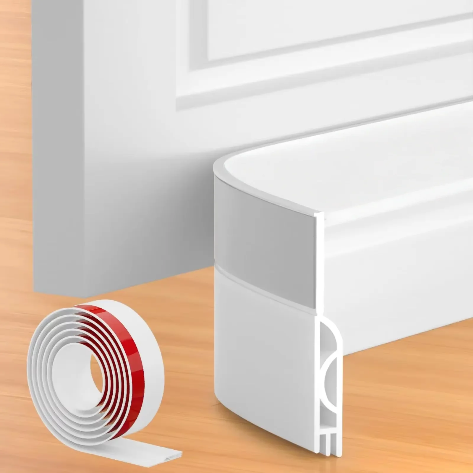 1/2pcs 1m Door Draft Stopper Sweep Under Door Gap Filler Seal Strip Soundproof Insulation Weather Stripping for Heating a