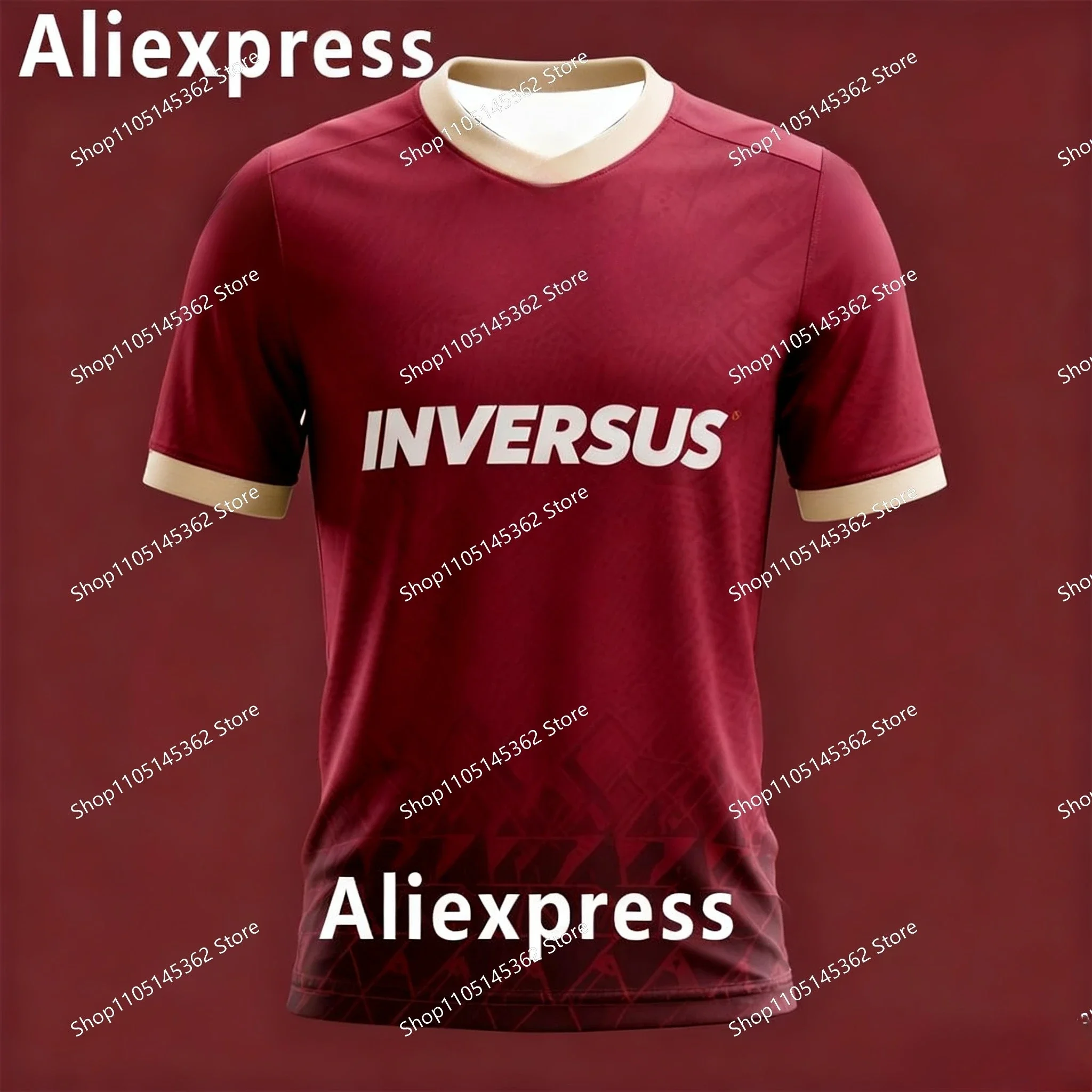 

Monaco Special Edition Fans Jersey Maroon with Beige Accents Unique Football Shirt Ideal for Fans High - Quality Soccer Apparel