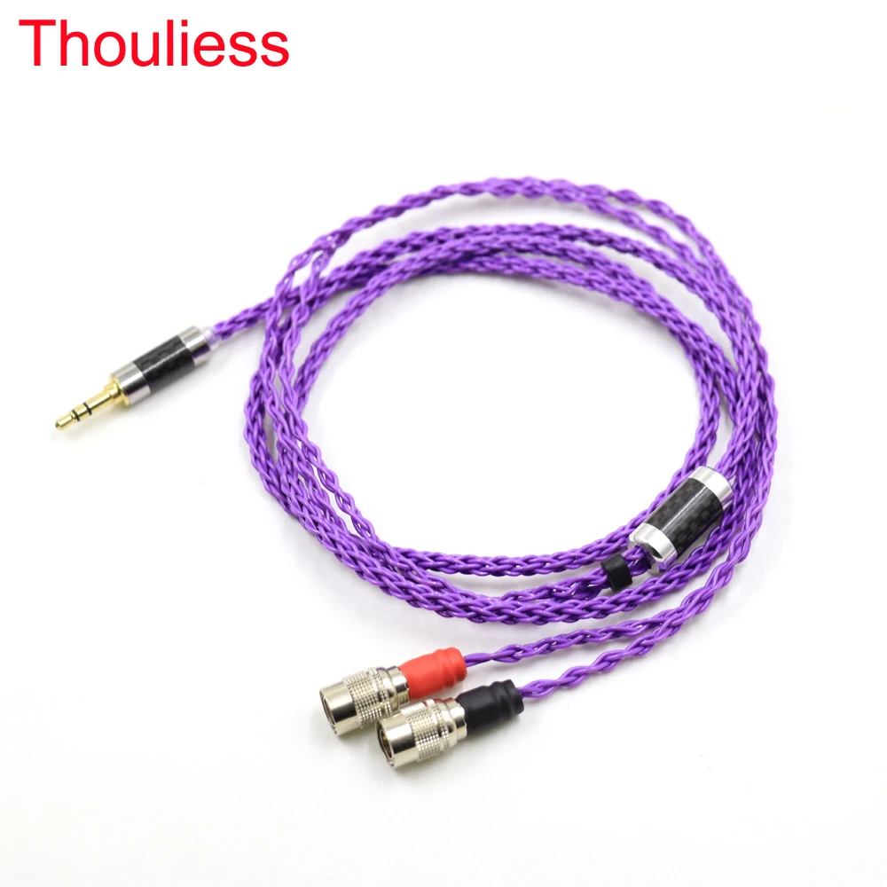 

High Quality Purple 2.5mm/4pin XLR Balanced Silver Plated Earphone Headphone Upgrade Cable For Mr Speakers Ether Alpha Dog Prime