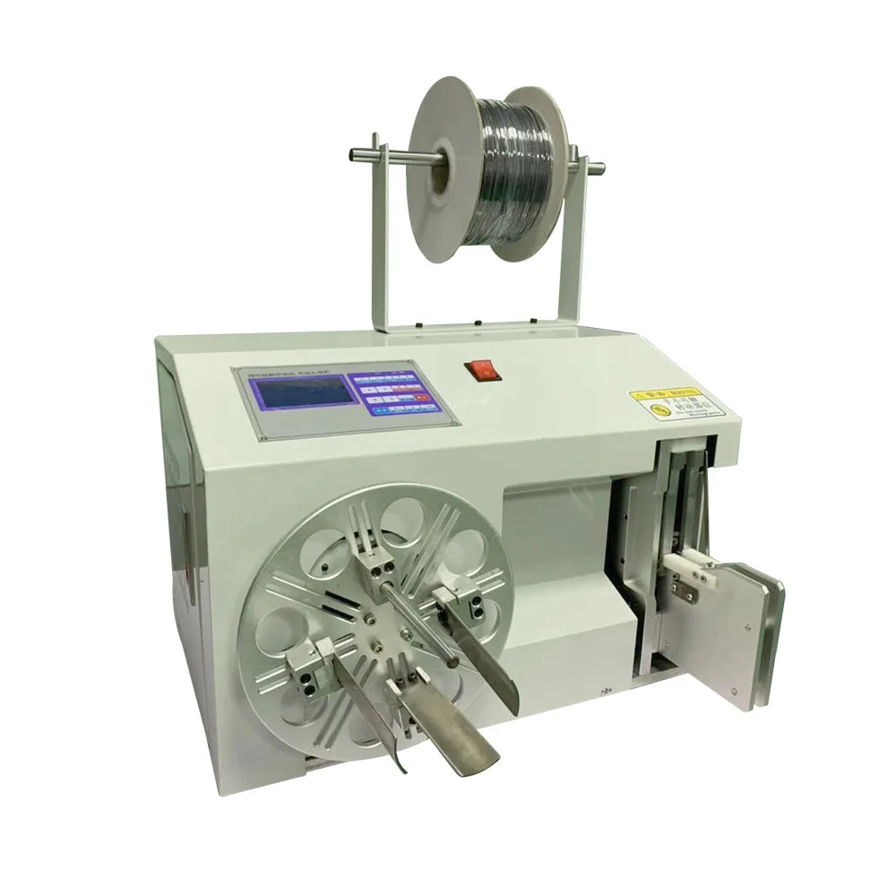 Máquina automática de enrolamento e amarrar fios, enrolamento e empacotamento de cabos