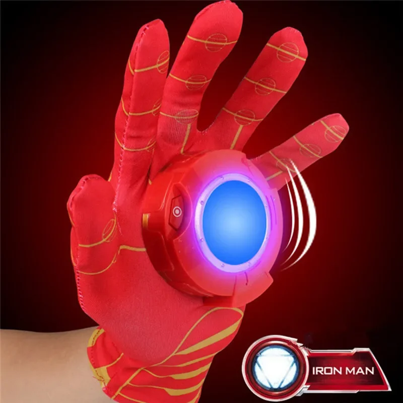 Marvel Anime Iron Man Toys Anime The Avengers Ironman Glove Emitter Sound Light Action Figures Creative Toys Chirstmas Gifts