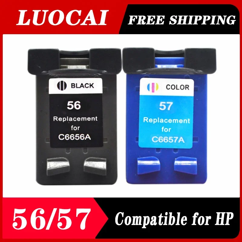 LUOCAI ink cartridge replacement for HP 56 HP 57 XL Deskjet 5150 450CI 5550 5650 7760 9650 PSC 1315 1350 2110 2210