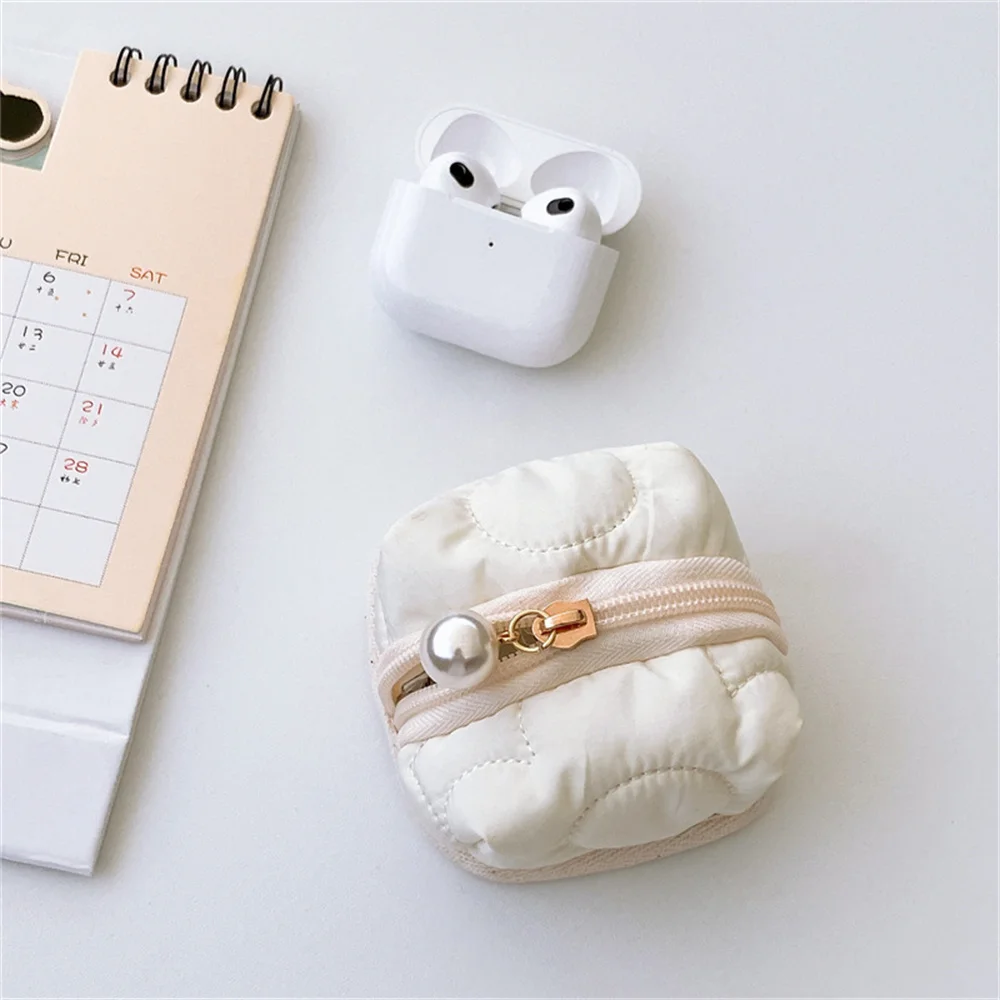 Cute Small Change Coin Purse Pouch Earphone Cover Protective Case Bluetooth Earphone Bag Storage Bag Female Jewelry Organizer