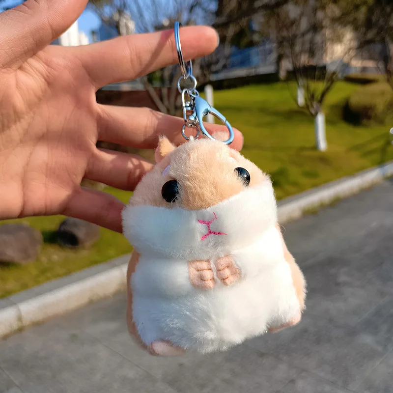  New Cute Plush Toys Kawaii Bag Backpack Pendant Keychain Stuffed Animals Kids Toys for Children Girl Birthday Gift Hamster Doll