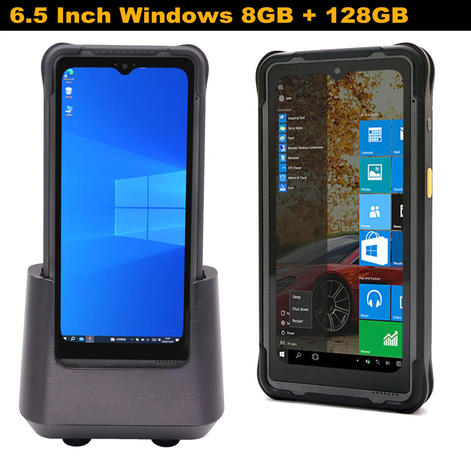 

6.5 Inch Rugged Windows PDA Handheld Terminal Intel N5100 8G RAM 128G ROM 4G Lte Wifi Bluetooth 2D Scanner Mini Rugged Tablet