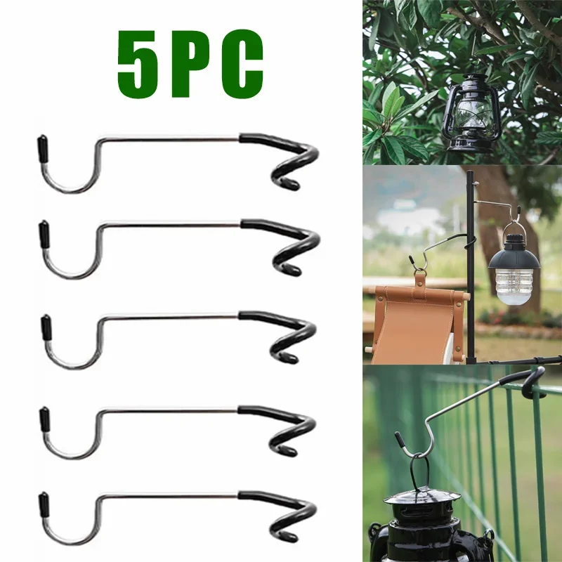 Ganci per supporto per luce da esterno in acciaio inossidabile ganci per lampada da palo per tenda portatile gancio per lanterna da pesca per caccia