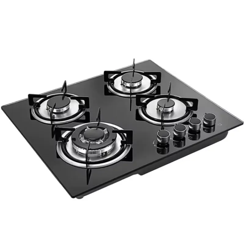 4500W 4 Burner Gas Stove Tempered Glass Panel CE Certified Kitchen Cooktop Hob for Home Cooking