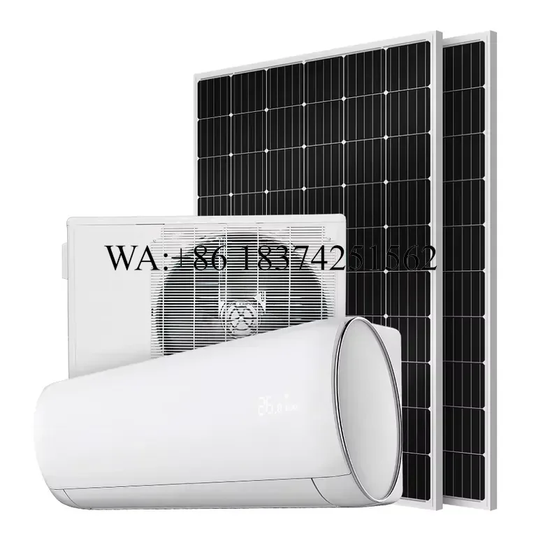 Wmwmnu for OEM Acceptable Split 12000BTU On Grid DC Solar Cooling Panel Powered Hybrid Solar Air Conditioner for Home