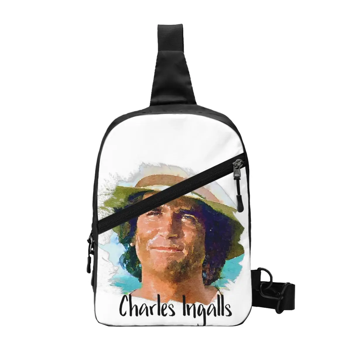 Charles Ingalls Little House On The Prairie Chest Bag Men Sling Crossbody Backpack Chest Bag Travel Hiking Daypack Shoulder Bag