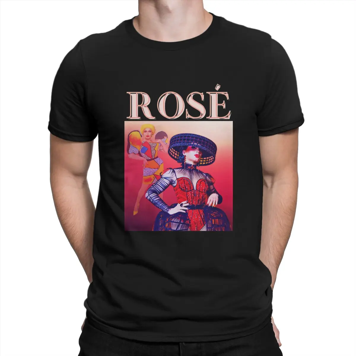 Novelty Rose T-Shirt Men Round Collar Cotton T Shirt RuPaul’s Drag Race Show Short Sleeve Tees 6XL Clothes