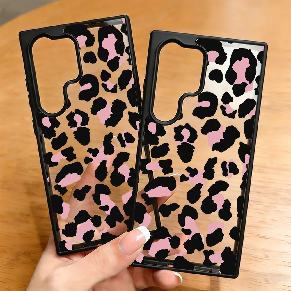 Leopard Print Phone Case For Samsung Galaxy S25 S26 Ultra S24 FE S23 Case A56 A16 A57 A37 A17 A36 A55 A26 A07 Wrist Strap Cover view 4