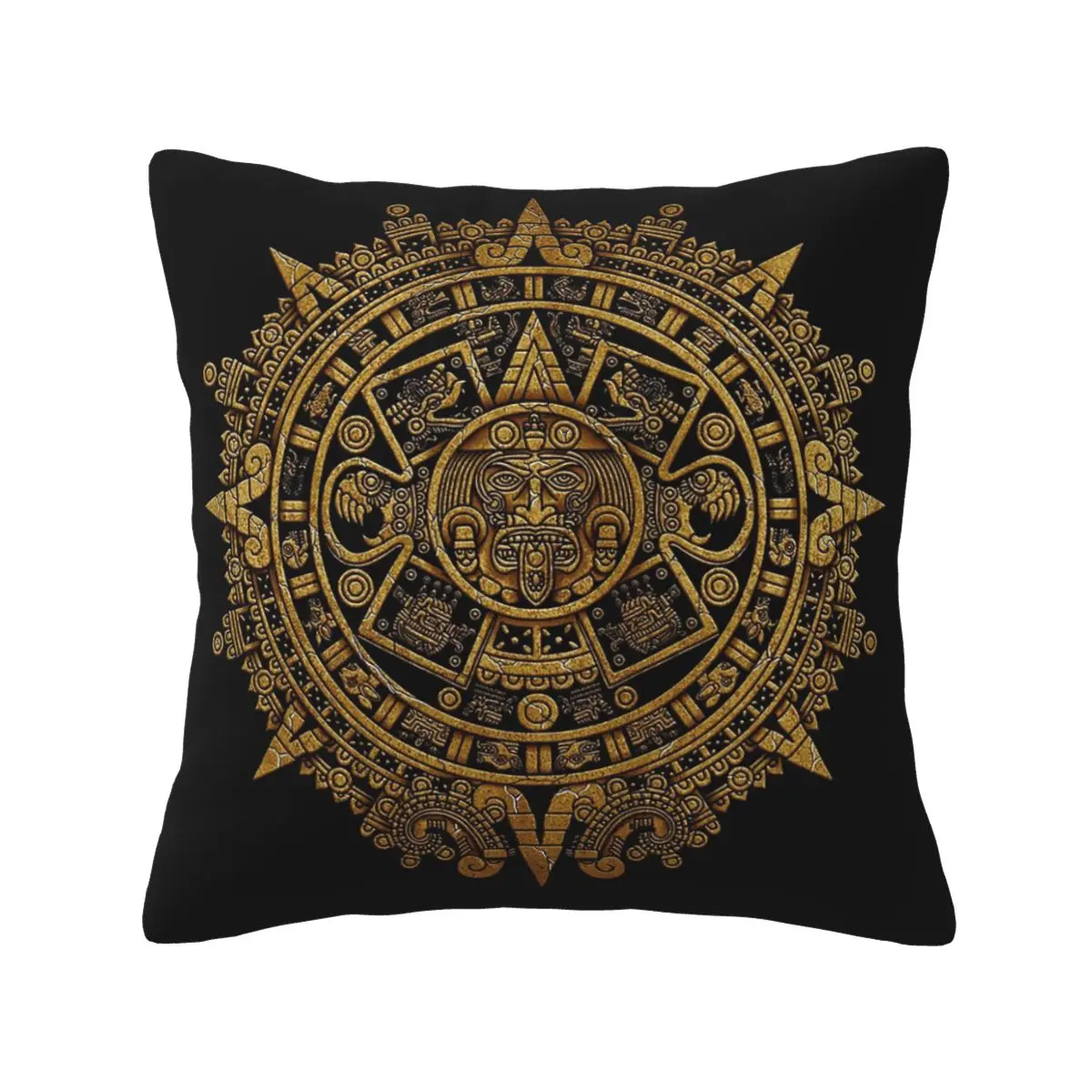 Aztec Calendar Square Pillowcase Pillow Cover Cushion Zip Decorative Comfort Throw Pillow for Home Sofa