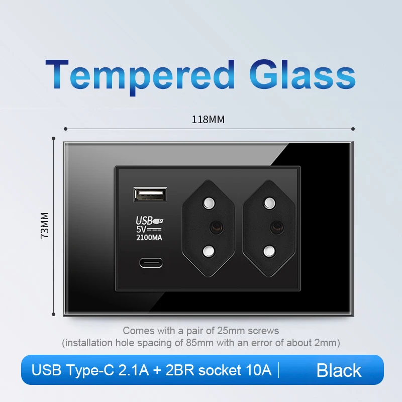 Variant: 10A 2BR 2.1A Black