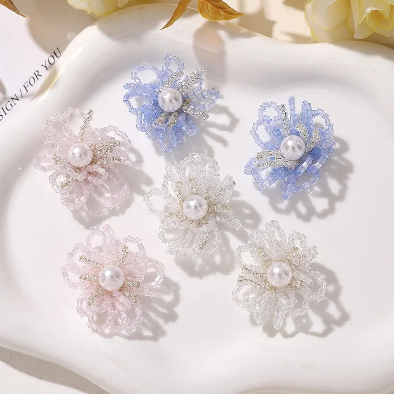 

Min 10pcs/lot color glass acrylic beads decoration handmade floating locket flower beads diy jewelry accessory