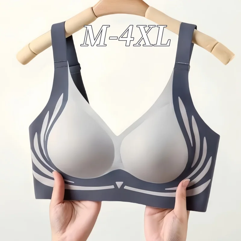 

Push-Up Bras For Women Anti-sagging Lift-Up Bra Non-wired Brassiere B Cup Adjust Straps Female Seamless Underwear M-4XL Lingerie