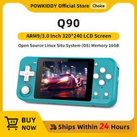 POWKIDDY Q90 3-Inch IPS Screen Handheld Game Console Linux OS Retro Video Game Players 16 Simulators  PS1 Kids Gift