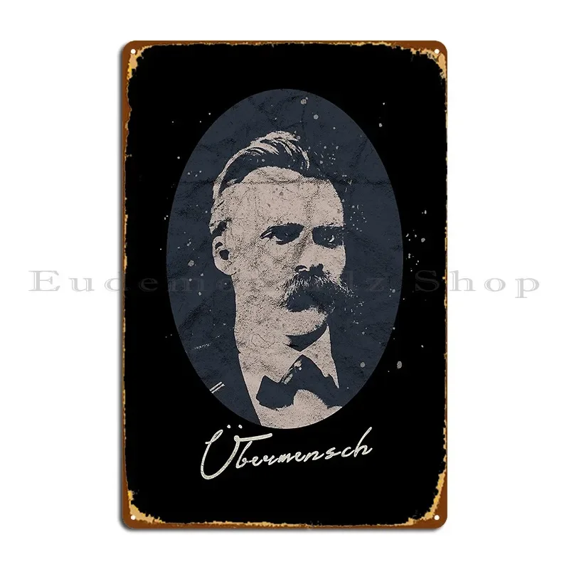 Nietzsche Philosophy Nihilism God Is Dead Gott Ist Tot Schopenhauer Metal Plaque Poster Design Pub Wall Decor Tin Sign Poster