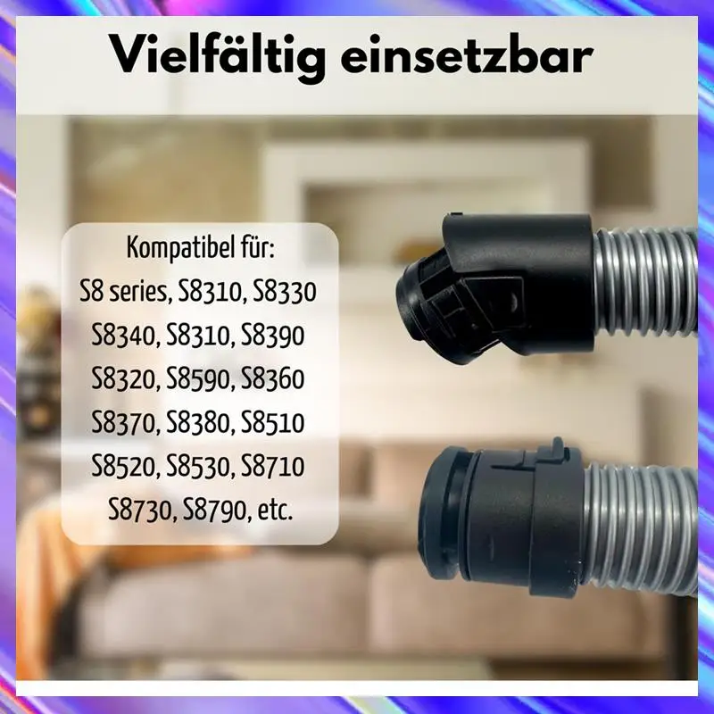 BAAD Vacuum Cleaner Hose Compatible For  S8 S8000 C3 Complete & C3 Compact. Replacement Parts For  1.8 M Standard