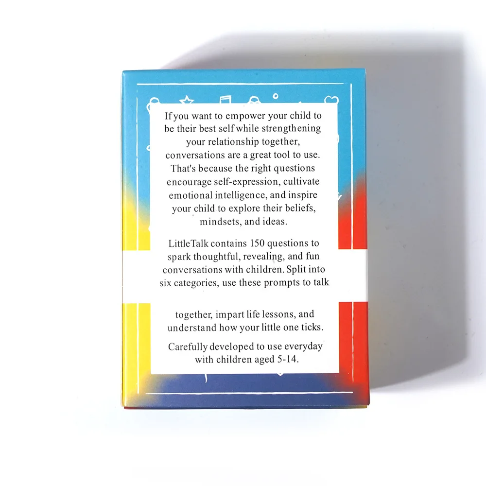 BestSelf Little Talk Deck Conversation Cards Deck by Powerful Tool Family Party Kids Conversation Meaningful Interactions Game