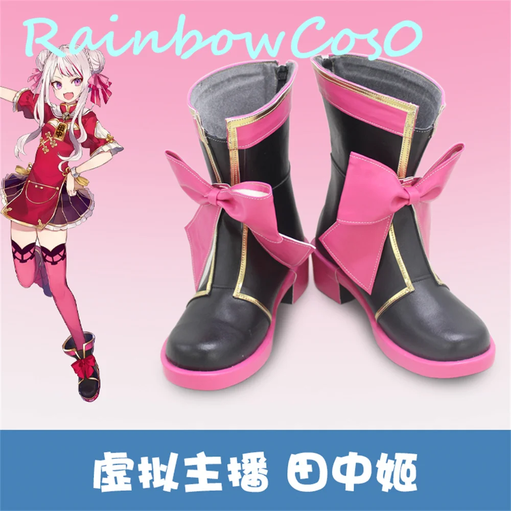 Virtual YouTuber  Vtuber hololive HimeTanaka Cosplay Shoes Boots Game Anime Carnival Halloween Rainbowcos0 W2631