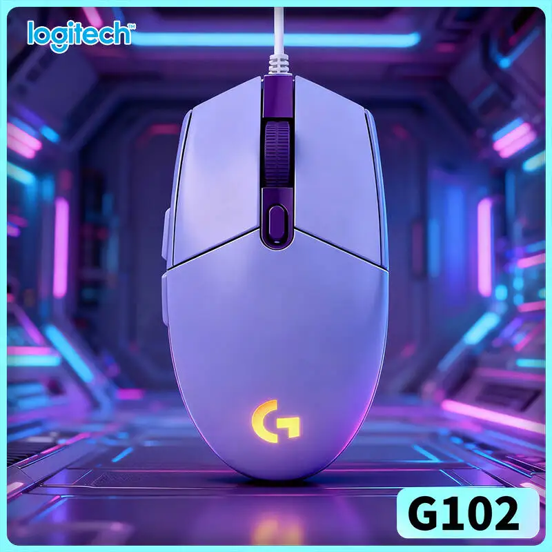 

Игровая мышь Logitech G102 Prodigy проводная, легкая конструкция, RGB-подсветка, 6 настраиваемых кнопок для ПК и ноутбуков